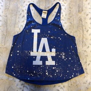 LA Dodgers PINK racerback tank